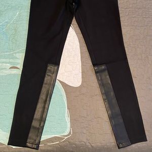 DKNY leggings with faux leather detailing size S